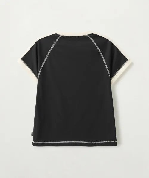 韓國 Satur (W) Lawton Stitch Ringer Short Sleeve T-shirt【SR412】