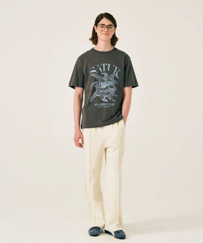 韓國 Satur Sun Retro Graphic Short Sleeve T-shirt【SR405】