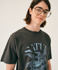 韓國 Satur Sun Retro Graphic Short Sleeve T-shirt【SR405】