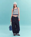 韓國 Satur (W) Square Neck Striped Sleeveless【SR417】