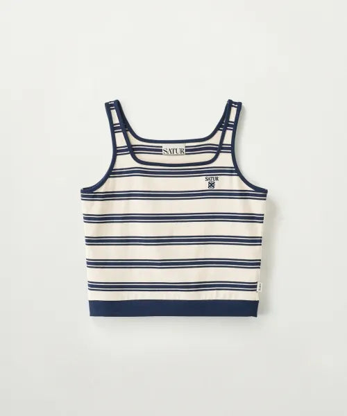 韓國 Satur (W) Square Neck Striped Sleeveless【SR417】