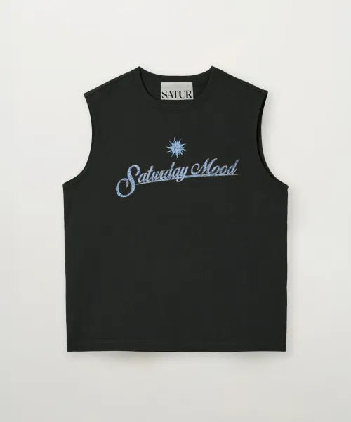 韓國 Satur Saturday Mood Lettering Sleeveless【SR403】