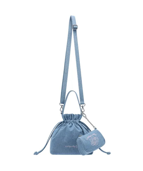 韓國 Wacky Willy Women's Denim Pouch Set【WW268】