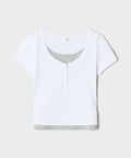 韓國 SPAO Henley Neck Short Sleeve Tee【SP439】