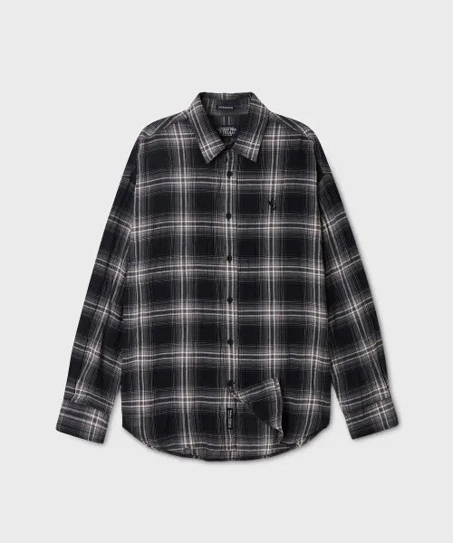 韓國 WhoAU Sheer Check Shirts【WA387】