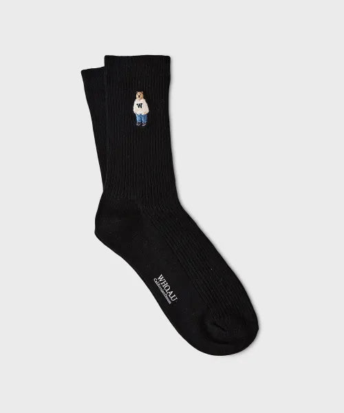 韓國 WhoAU Steve Embroidery Socks【WA393】
