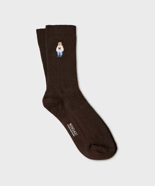 韓國 WhoAU Steve Embroidery Socks【WA393】