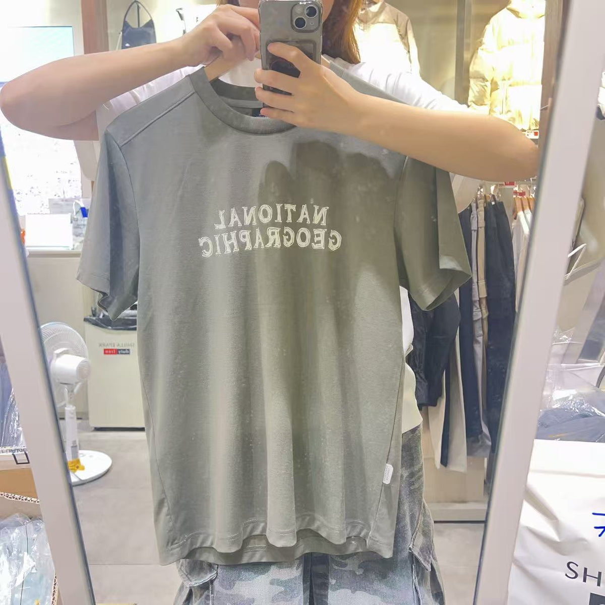 韓國 National Geographic 男女同款 NeoD Big Logo Short Sleeve T-shirt【NG864】