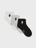 韓國 WhoAU 3PACK Steve Ankle Socks【WA357】