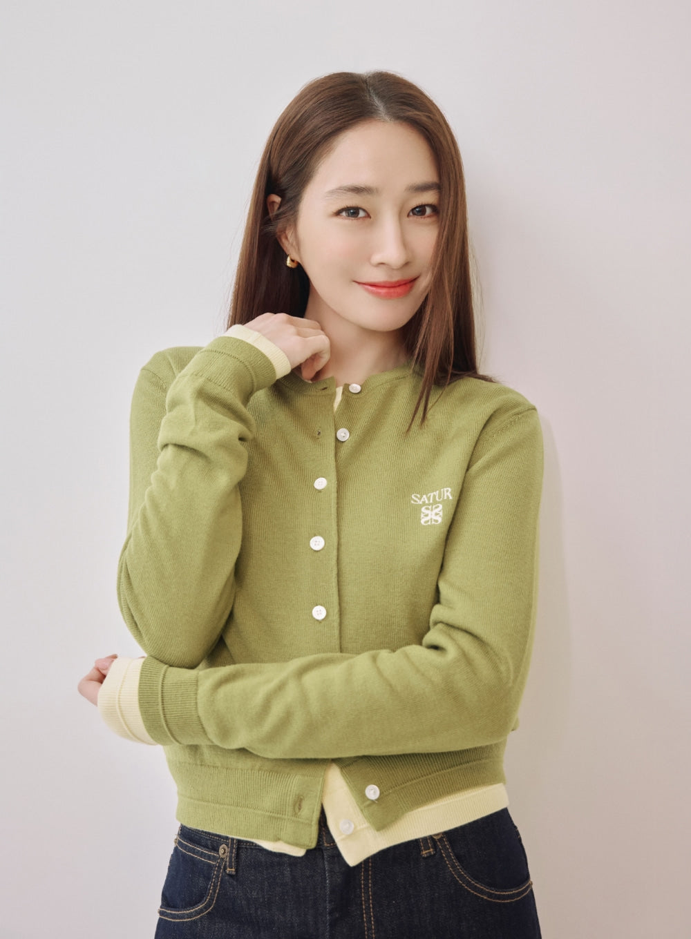 韓國 Satur (W) Loren Basic Crewneck Fine Cardigan【SR309】