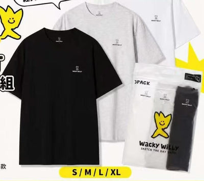韓國 Wacky Willy 3 Pack T-Shirt【WW277】