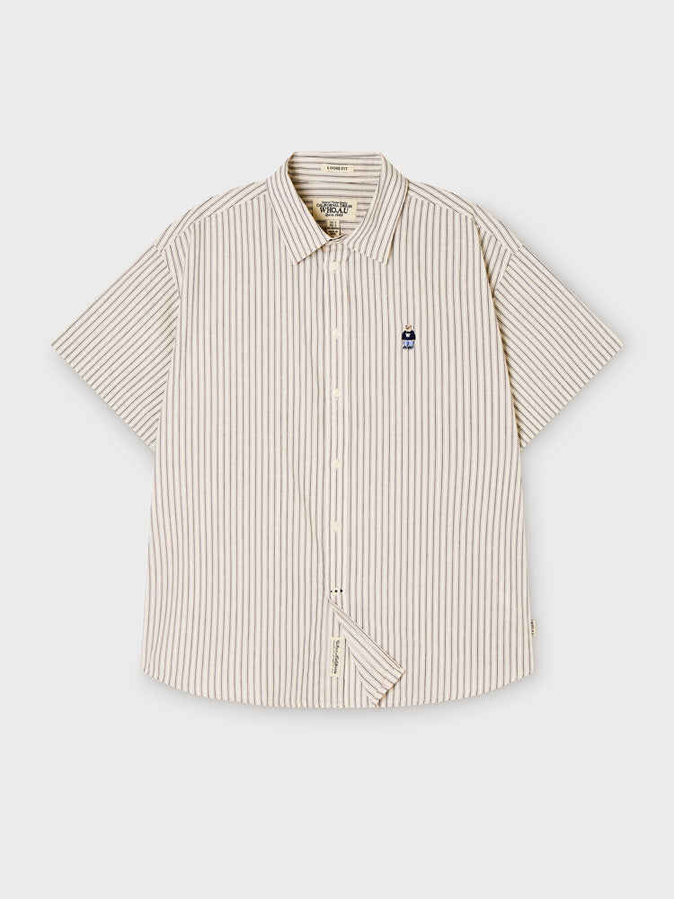 韓國 WhoAU Steve Loose Fit Short Sleeve Shirts【WA327】