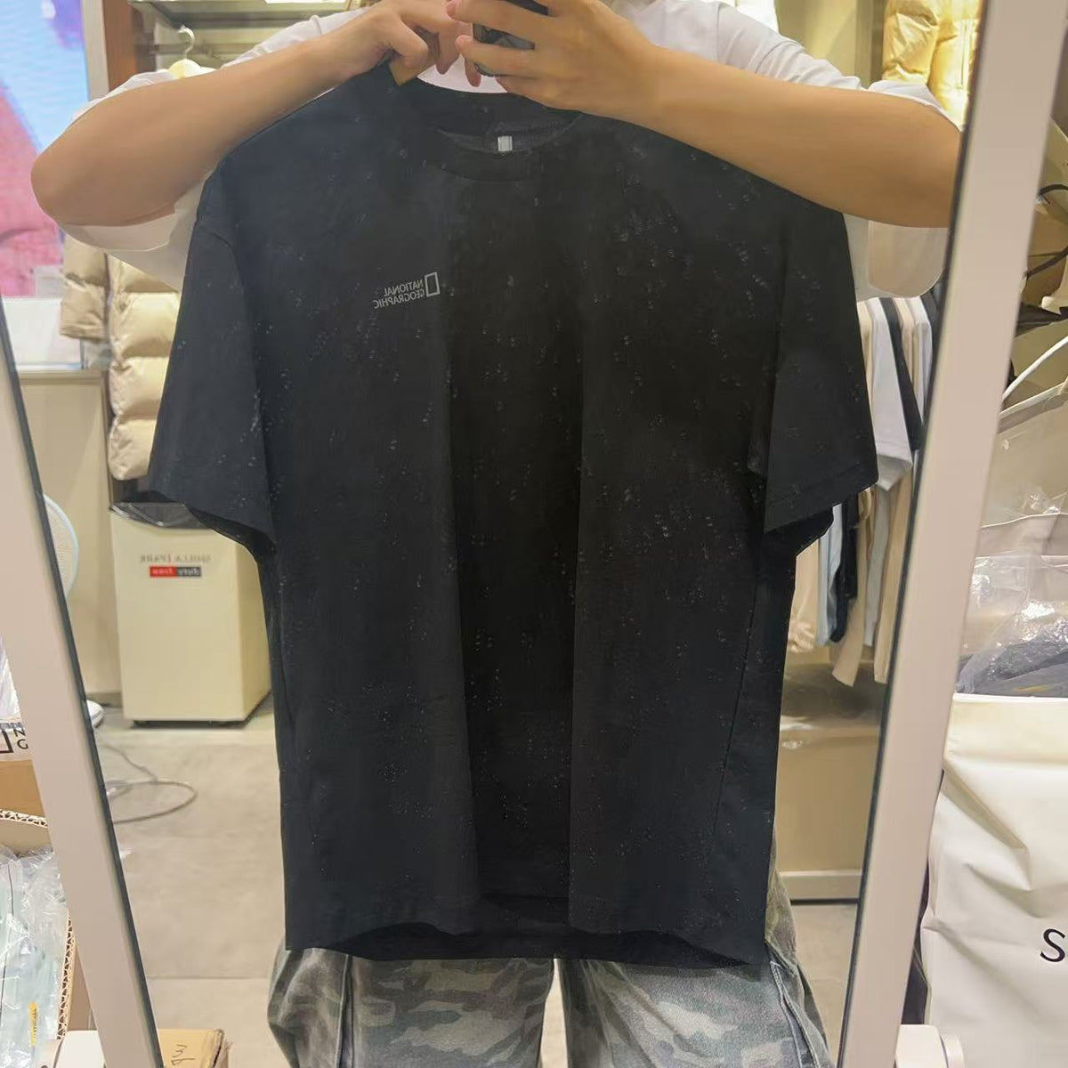 韓國 National Geographic 男女同款 Kraz Semi-Overfit Short Sleeve T-shirt【NG871】