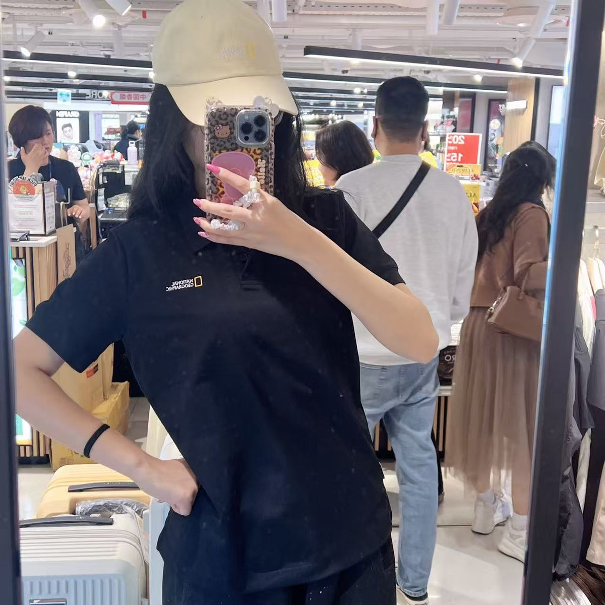 韓國 National Geographic Women's Caridi Pique Short Sleeve Collared T-shirt【NG885】