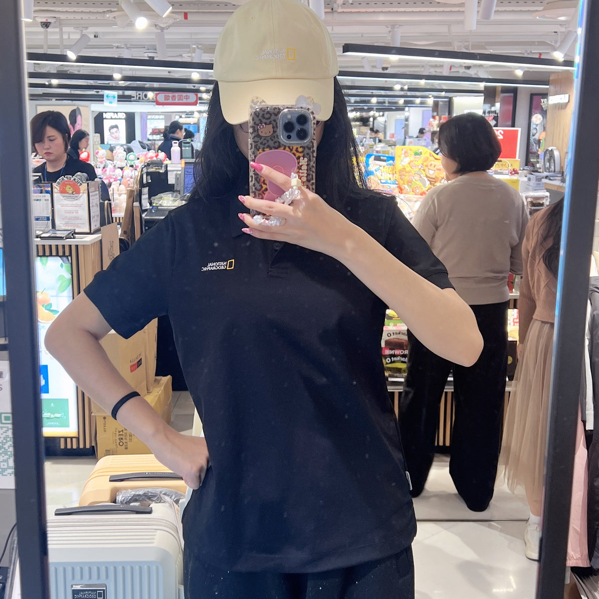 韓國 National Geographic Women's Caridi Pique Short Sleeve Collared T-shirt【NG885】