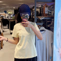韓國 National Geographic Women's OB'S Croissant Graphic Basic Fit Short Sleeve T-shirt【NG982】