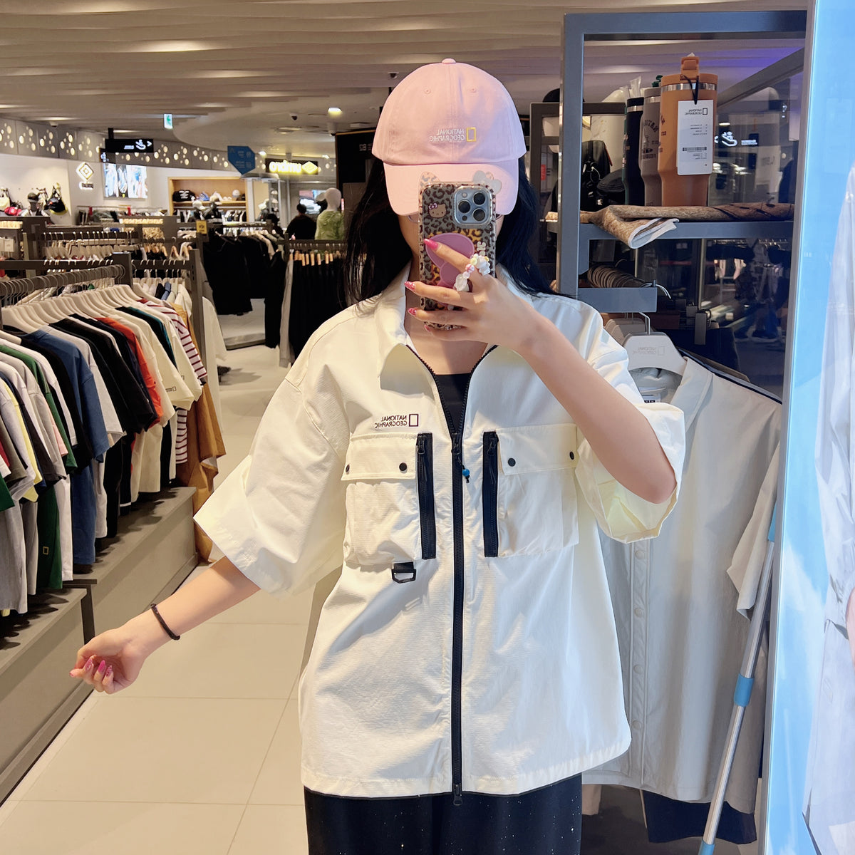 韓國 National Geographic Multi-Pocket Short Sleeve Shirt【NG952】
