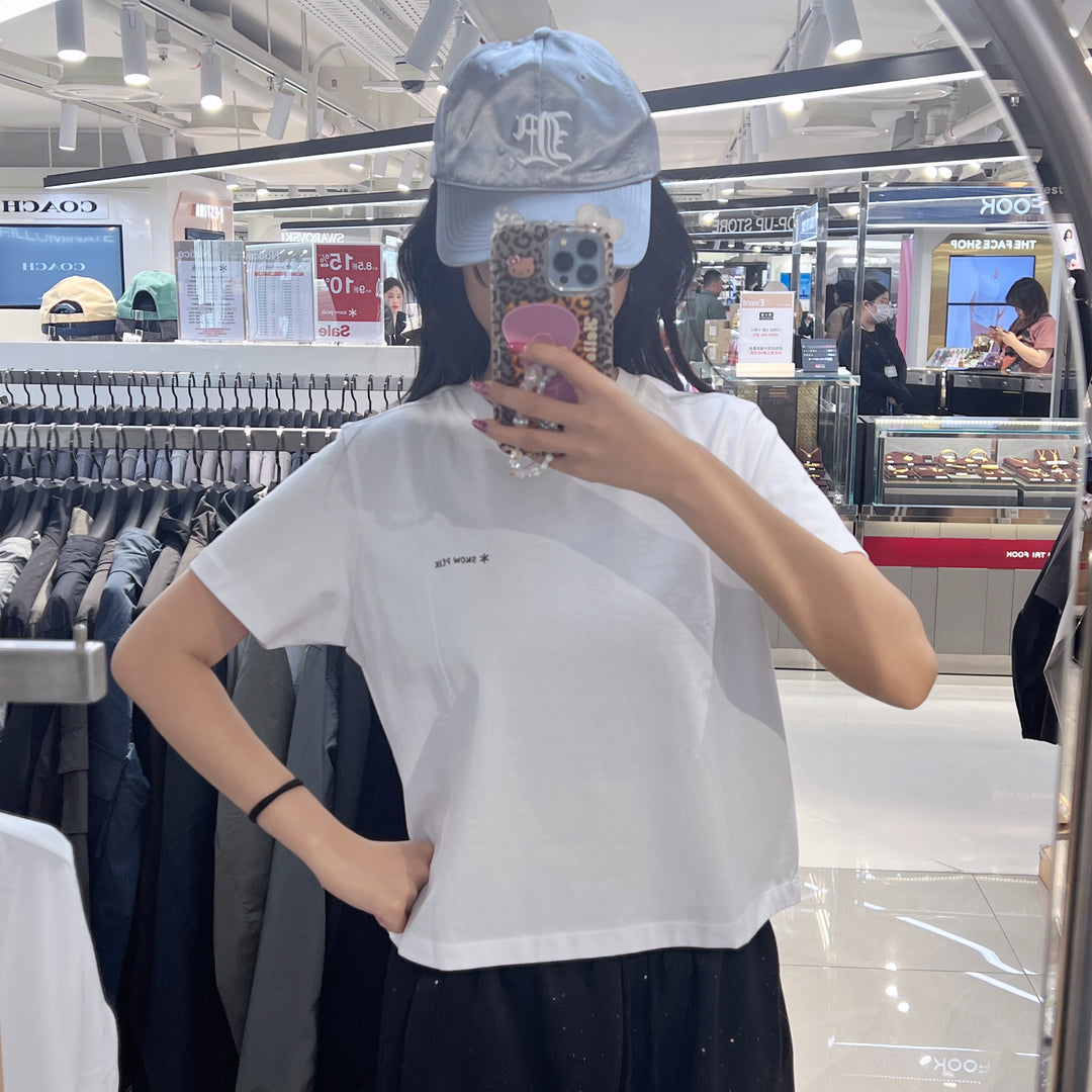 韓國 Snowpeak Aerocool Women's Crop Short Sleeve T-shirt (涼爽面料)【SN159】