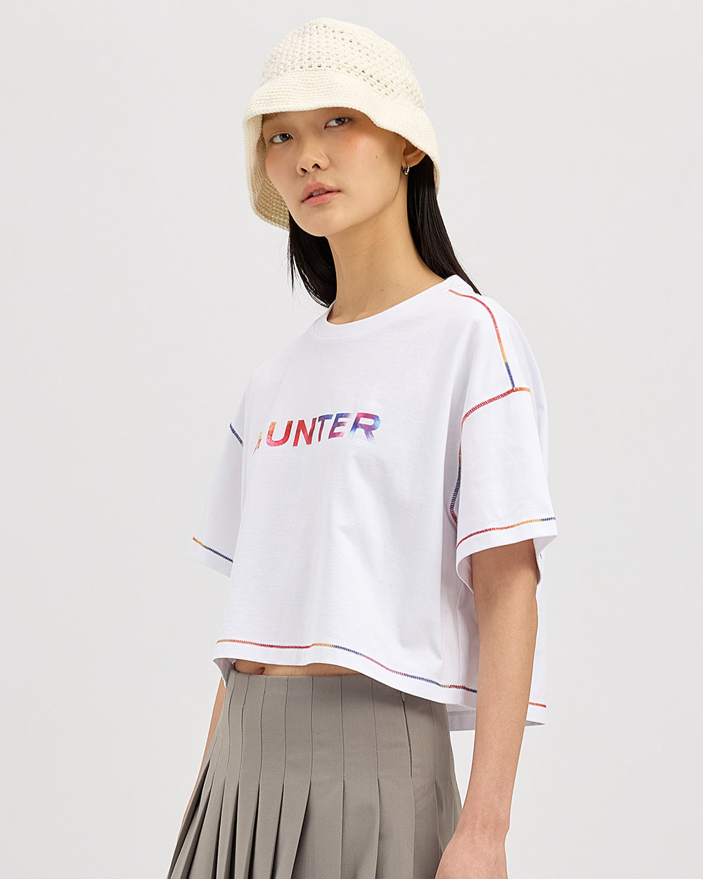 韓國 Hunter Women's Stitch Point Tee【HR043】