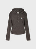 韓國 WhoAU Steve Hooded Shirring T-shirt【WA400】