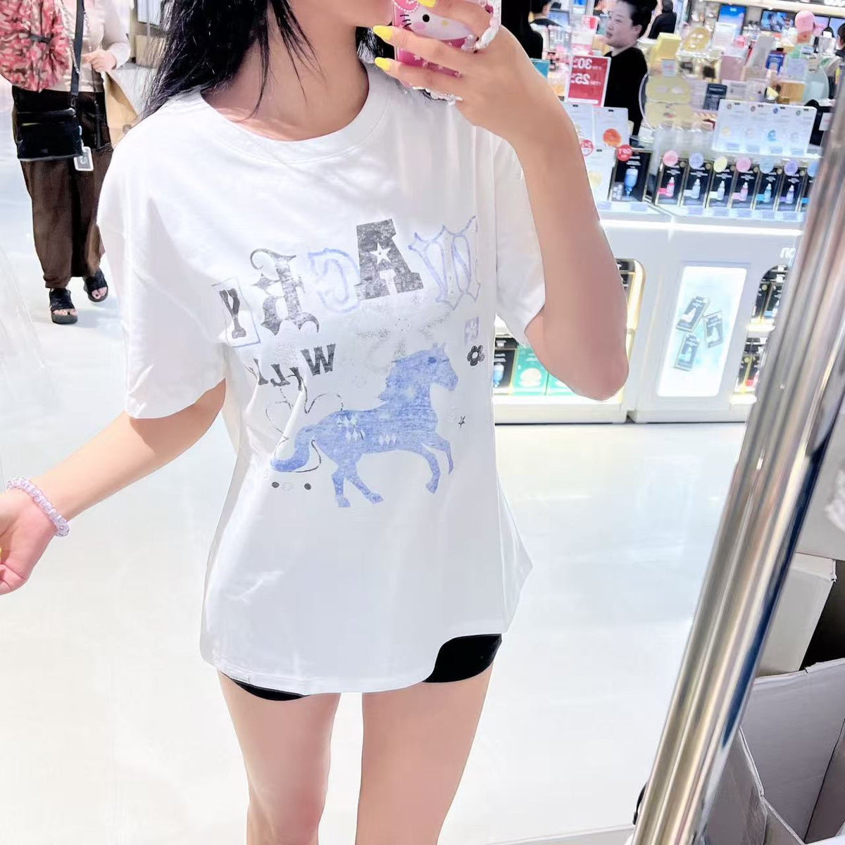 韓國 Wacky Willy Women's Hotfix Short Sleeve T-shirt【WW281】