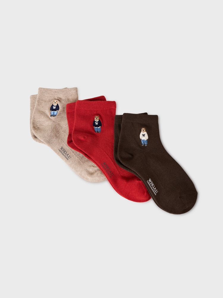 韓國 WhoAU Steve Ankle Sachs 3Packs【WA394】