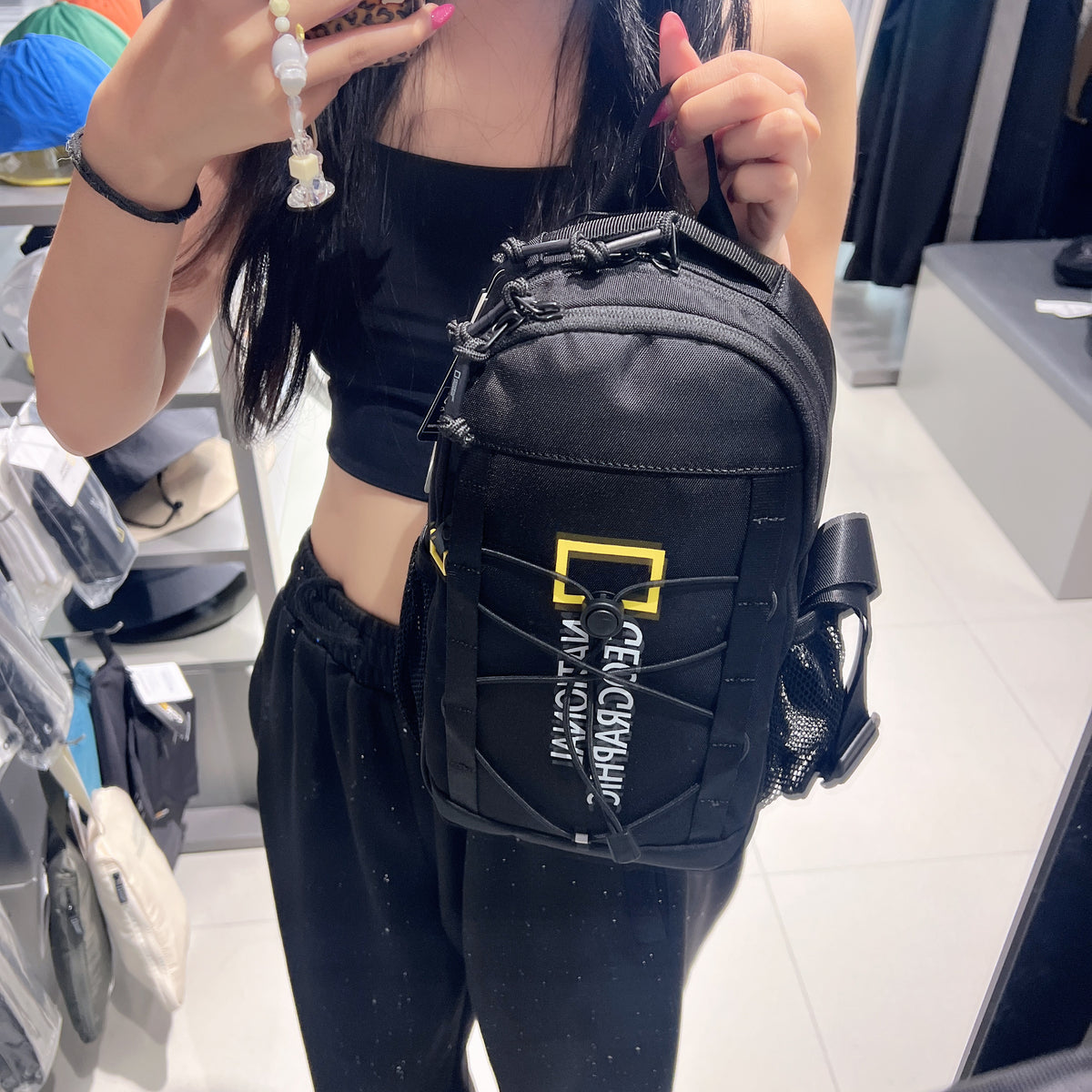 韓國 National Geographic Big Logo Sling Bag【NG1020】