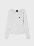 韓國 WhoAU Steve Ribbed Long Sleeve T-shirt【WA398】