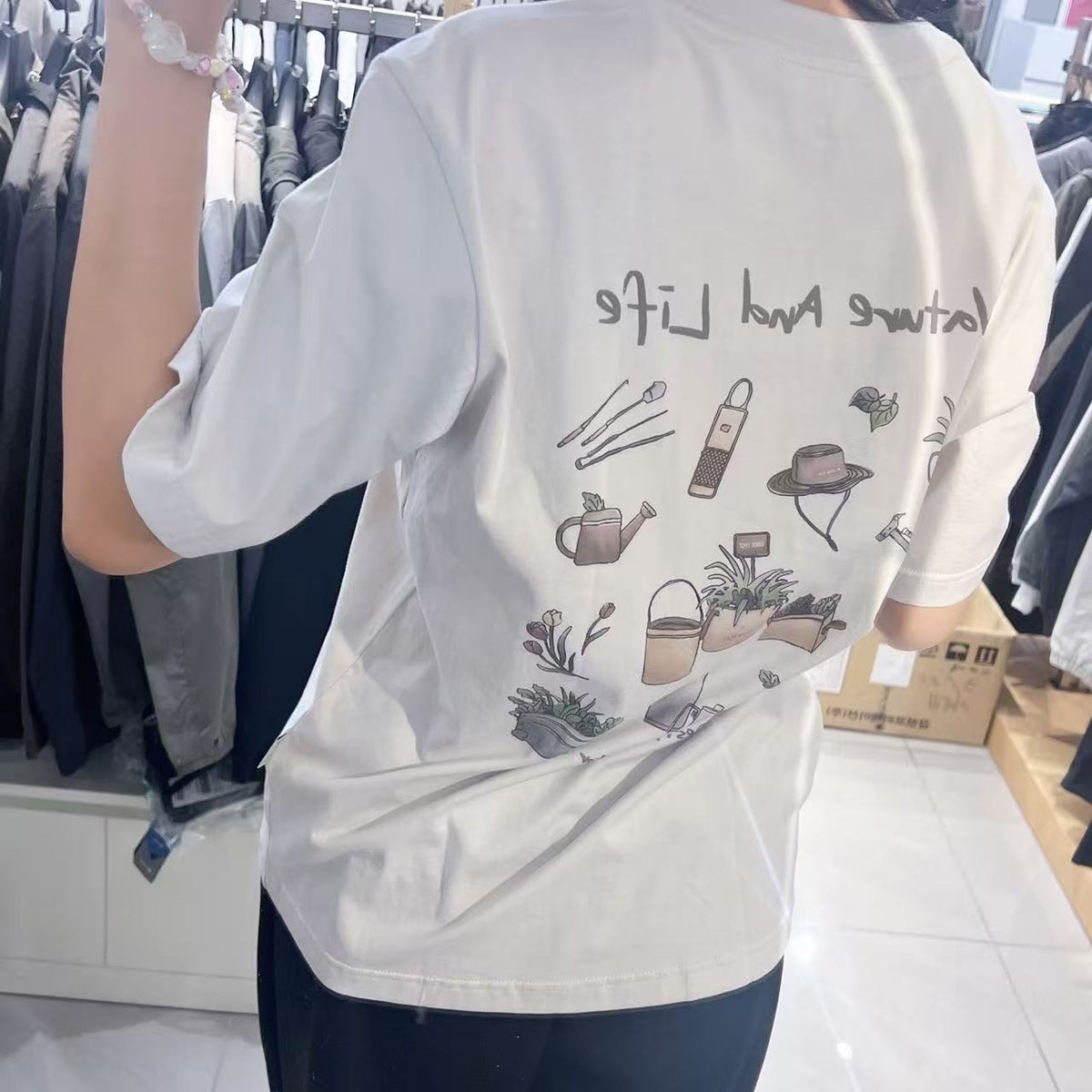 韓國 Snowpeak Cotton Nature Graphic Short Sleeve T-shirt【SN120】