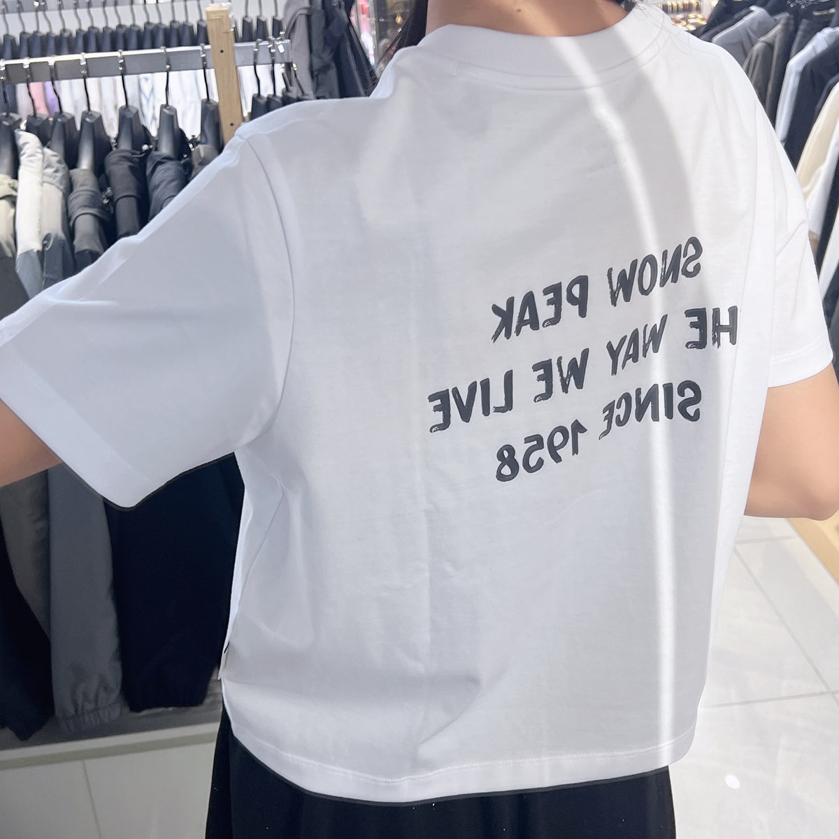 韓國 Snowpeak Aerocool Women's Crop Short Sleeve T-shirt (涼爽面料)【SN159】