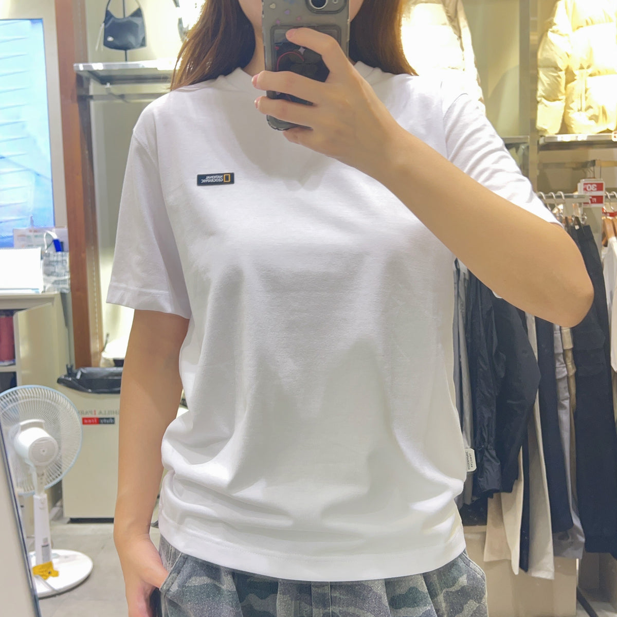 韓國 National Geographic 男女同款 NeoD Small Logo Short Sleeve T-shirt【NG862】