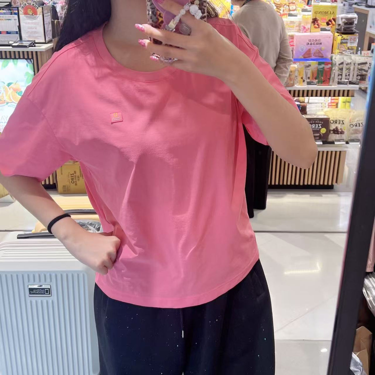 韓國 National Geographic Women's Frozen Air Semi-Crop Short Sleeve T-shirt (涼爽面料)【NG881】