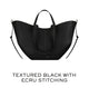 Textured Black with Ecru Stitching