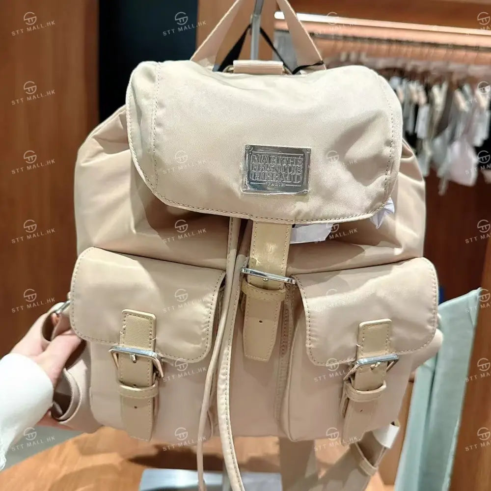 韓國 Marithe Francois Girbaud Classic Logo Small Backpack【MD190】 Beige 一般商品