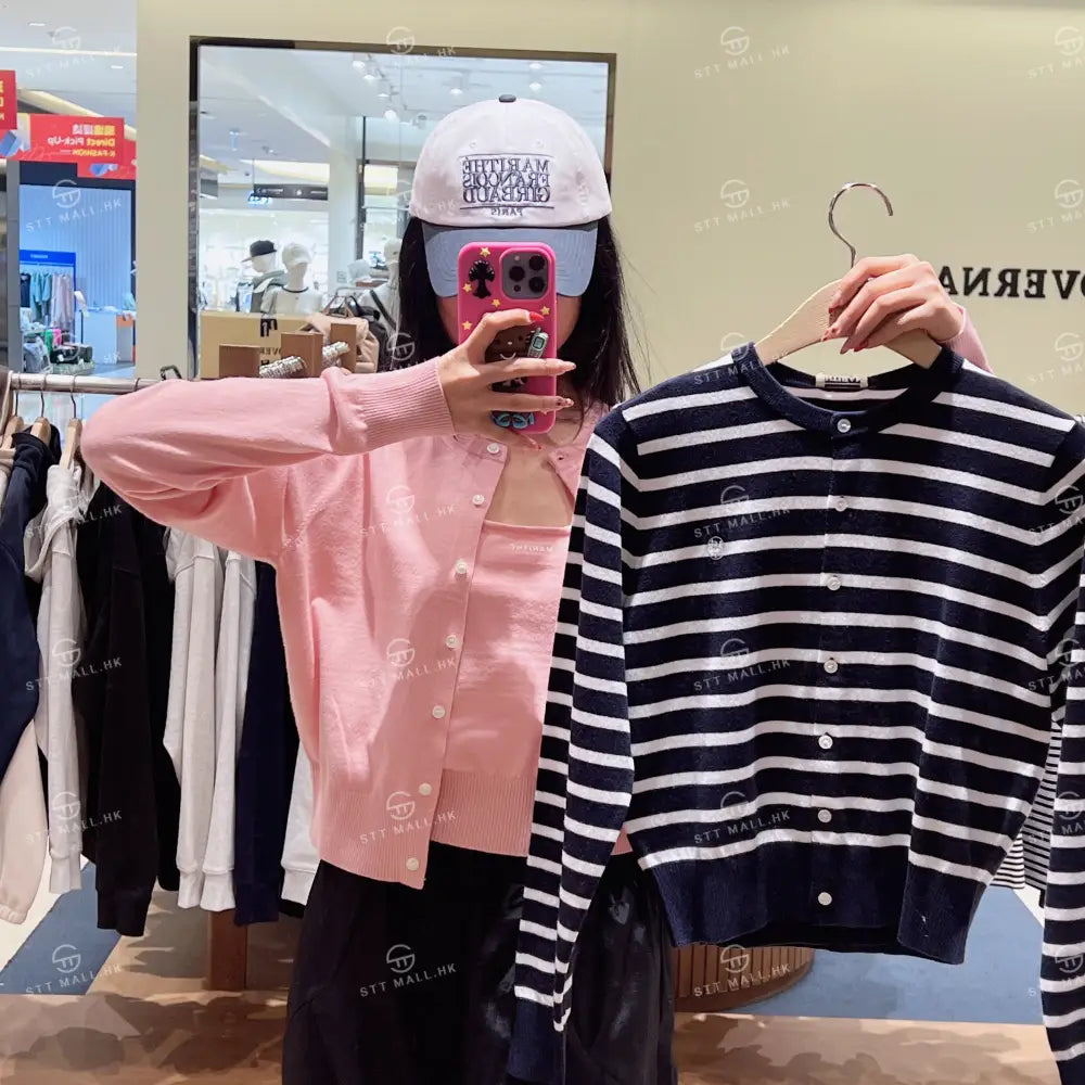 韓國 Marithe Francois Girbaud W Basic Knit Cardigan SetUp【MD160】 Navy / S 一般商品