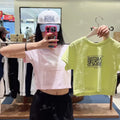 韓國 Marithe Francois Girbaud W Classic Logo Crop Tee【MD155】 Light Olive / S 一般商品