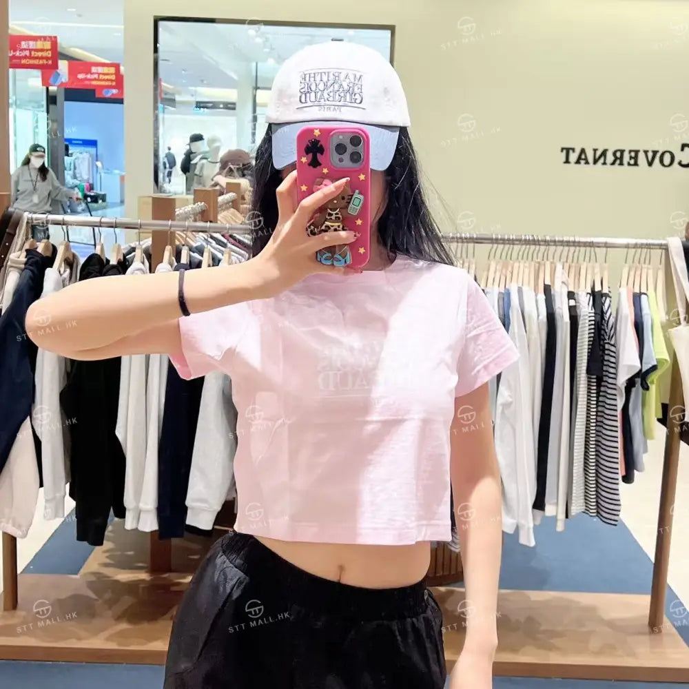 韓國 Marithe Francois Girbaud W Classic Logo Crop Tee【MD155】
