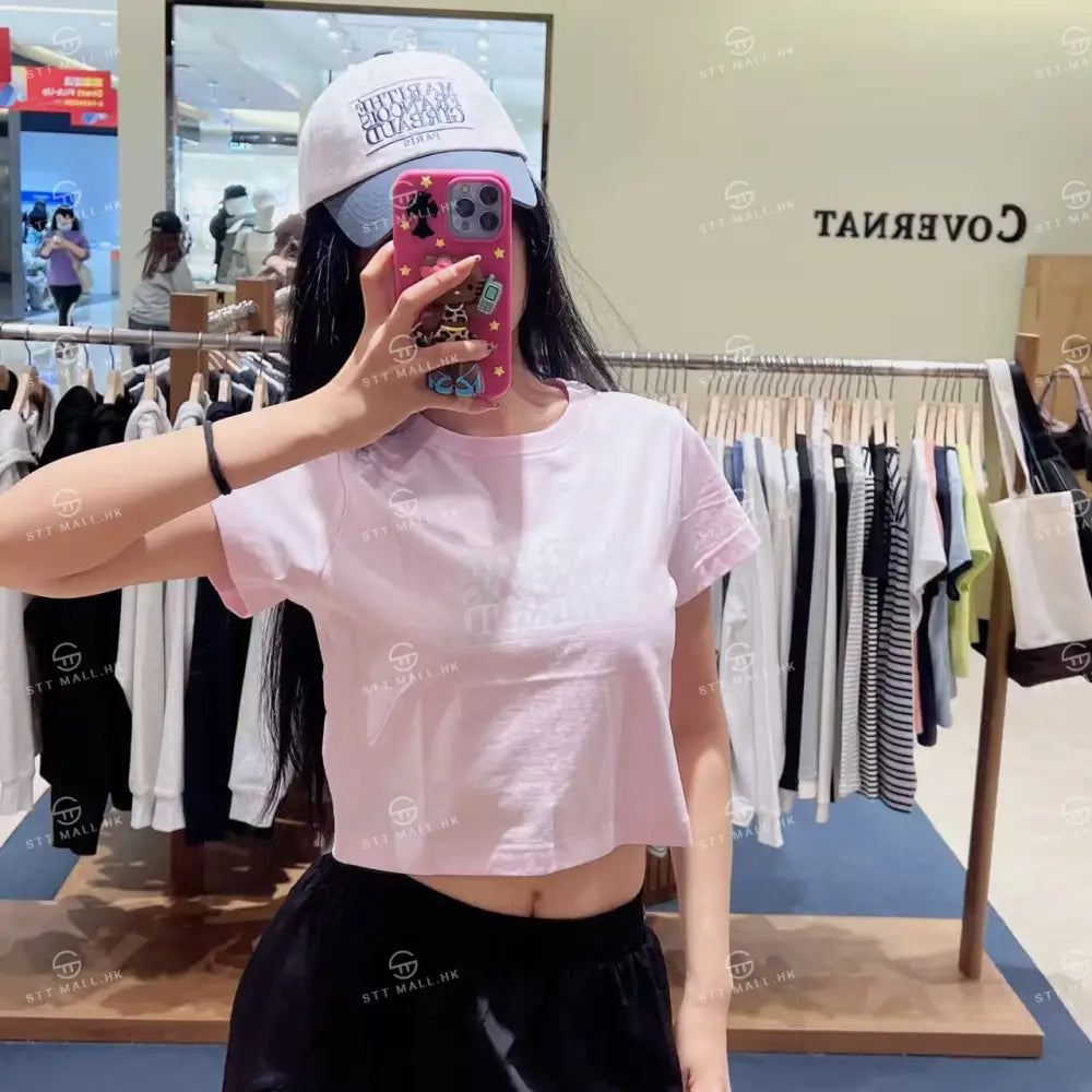 韓國 Marithe Francois Girbaud W Classic Logo Crop Tee【MD155】 一般商品