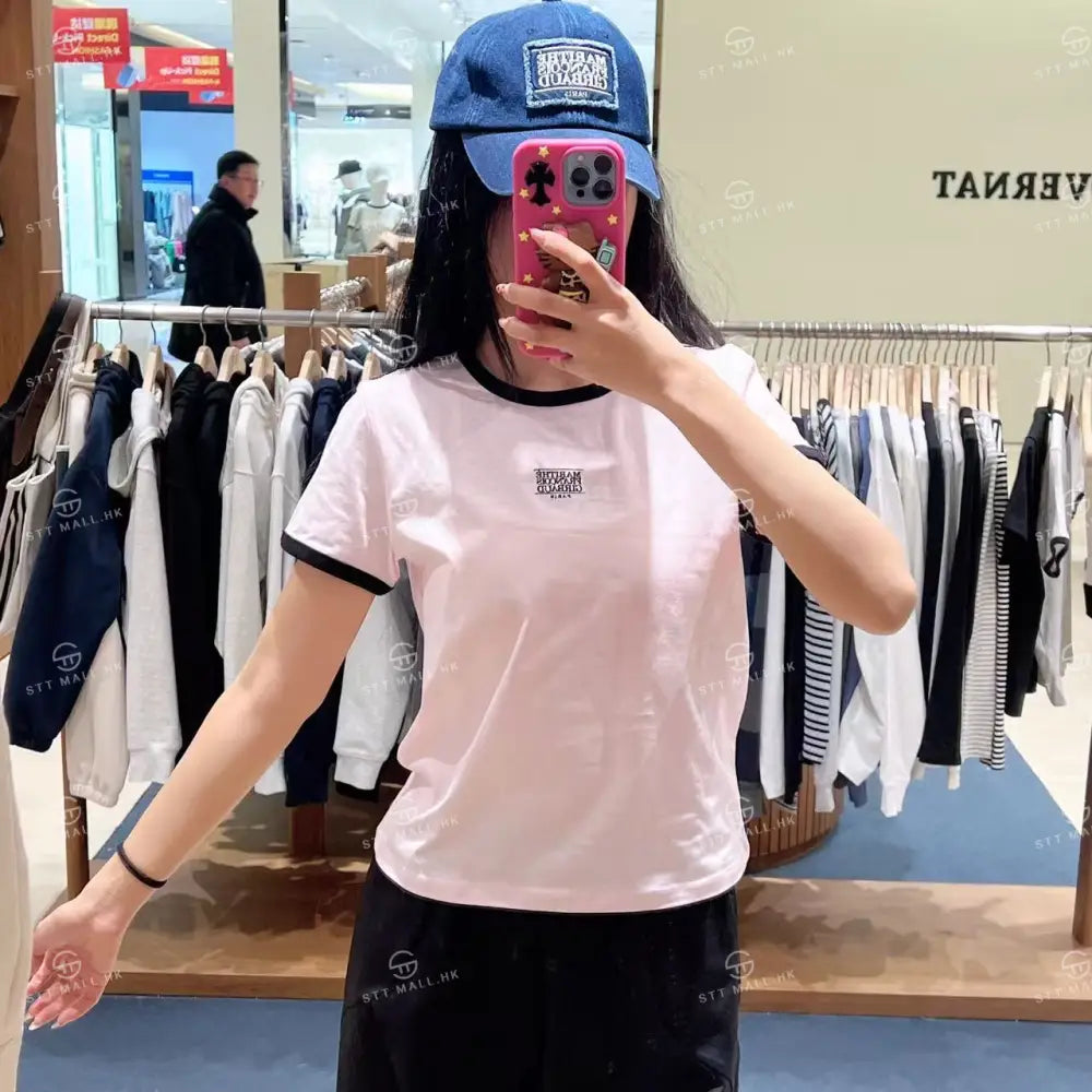 韓國 Marithe Francois Girbaud W Classic Logo Ringer Tee【MD153】 一般商品