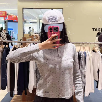韓國 Marithe Francois Girbaud W Flower Pattern Long Sleeve Tee【MD168】