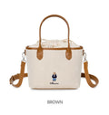 韓國 WhoAU Steve Canvas Tote Bag【WA274】 Brown 一般商品