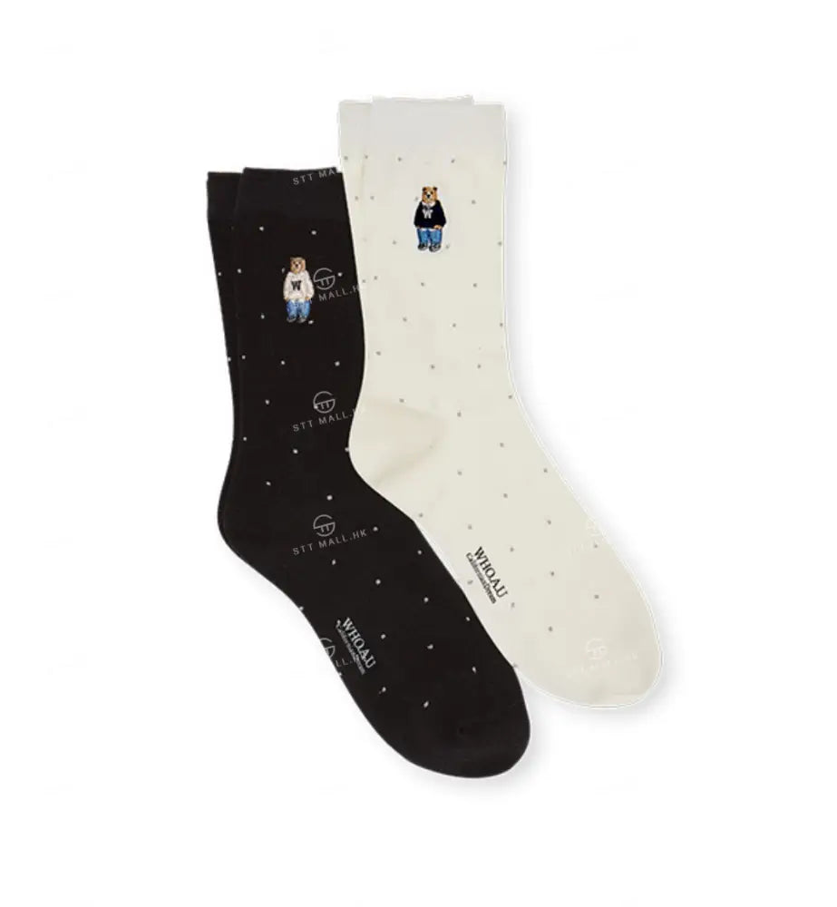 韓國 WhoAU Steve Dot Socks 2PACK【WA281】 Mix 一般商品