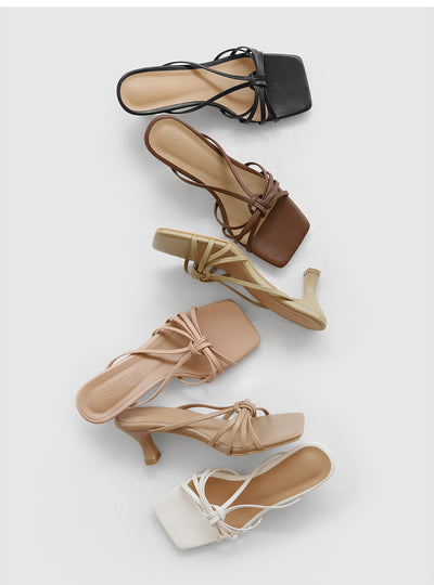 韓國 Sappun Chimer Strap Sandals Mule (6cm)【SA045】