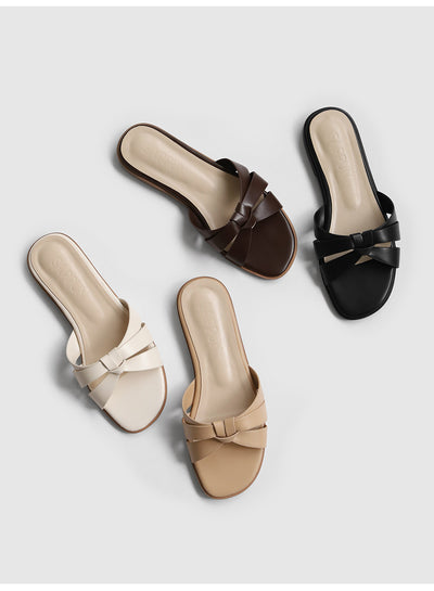 韓國 Sappun Liana Twist Strap Slipper (1cm)【SA040】