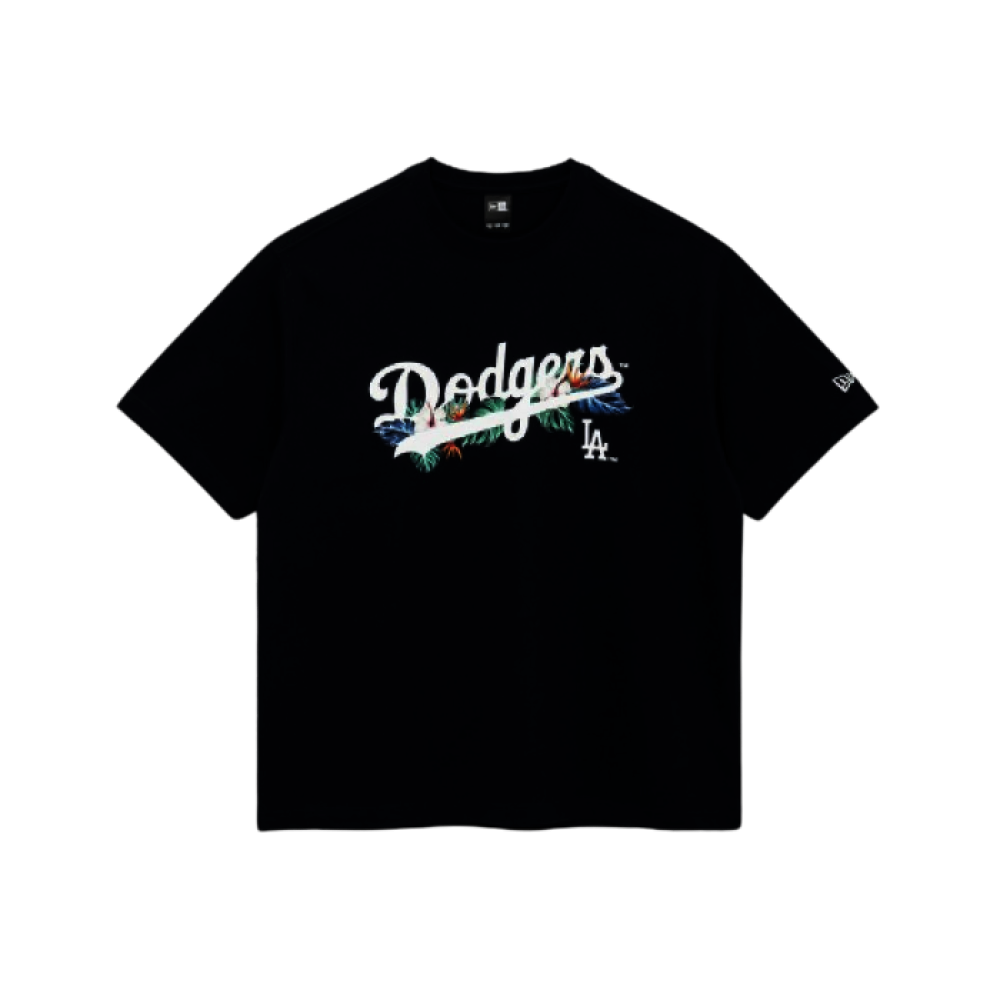 韓國 New Era Dodgers Flower Script T-shirt【NR189】