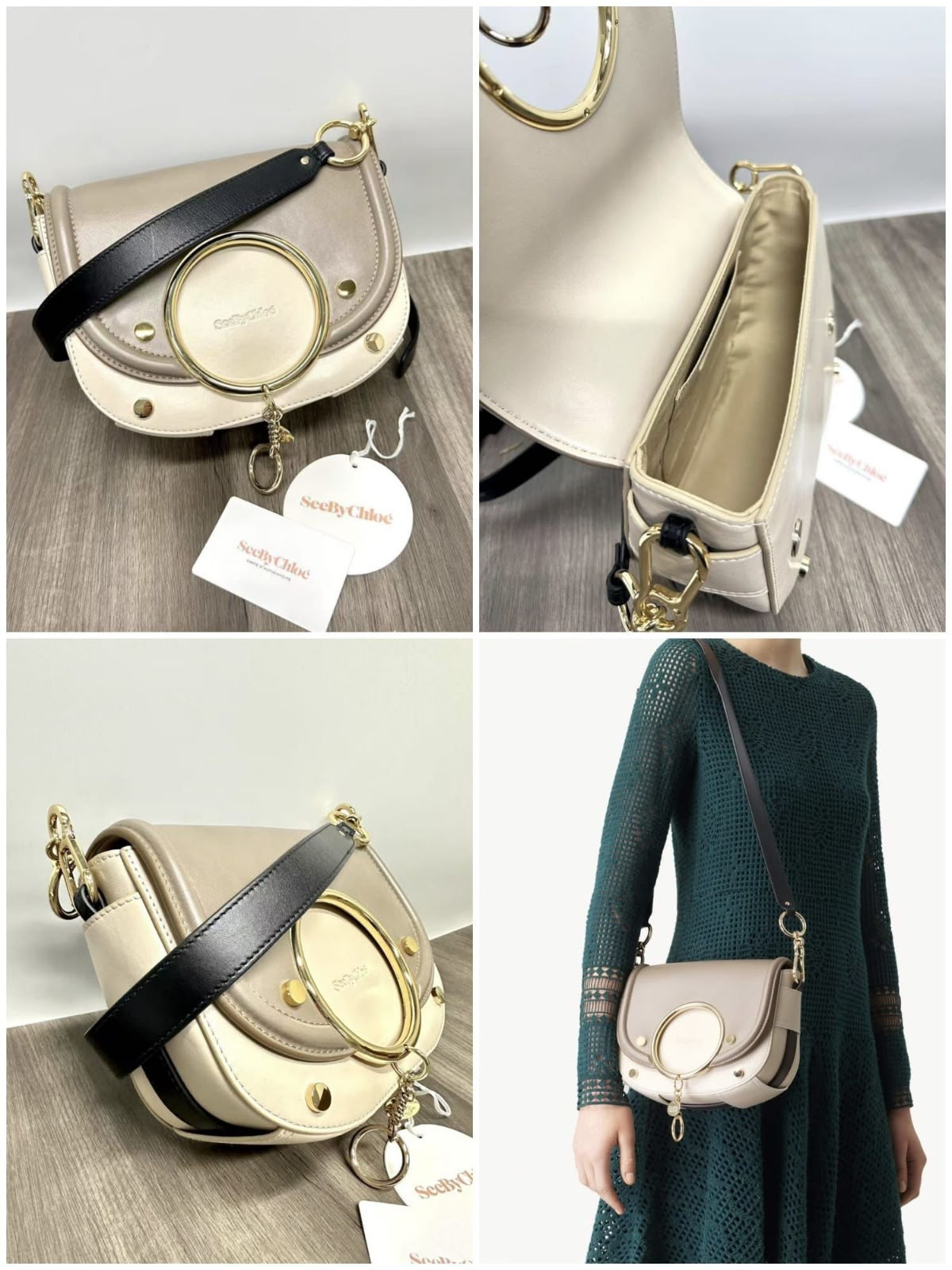 See By Chloe Small Mara In Bi-colour Smooth Cowhide Crossbody Bag [SM1574]