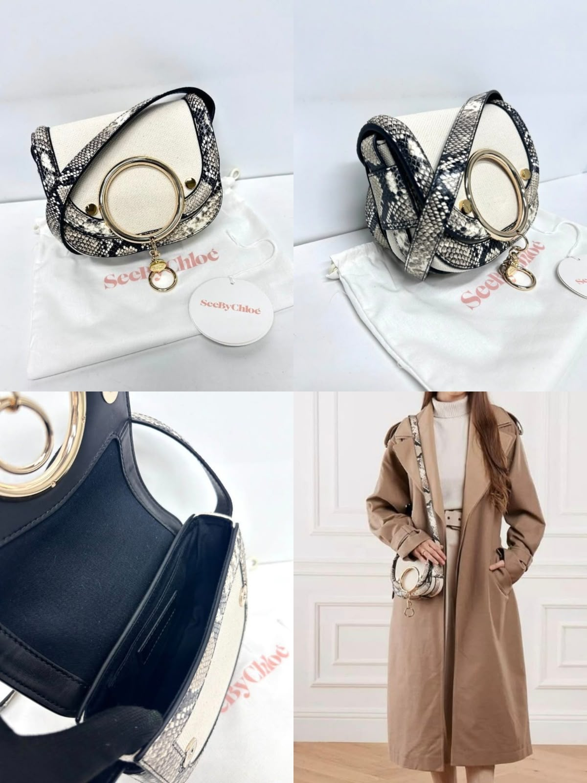See By Chloe Small Mara Crossbody Bag in Cement Beige [SM1578]