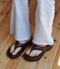 PAES flip flop coffee worn