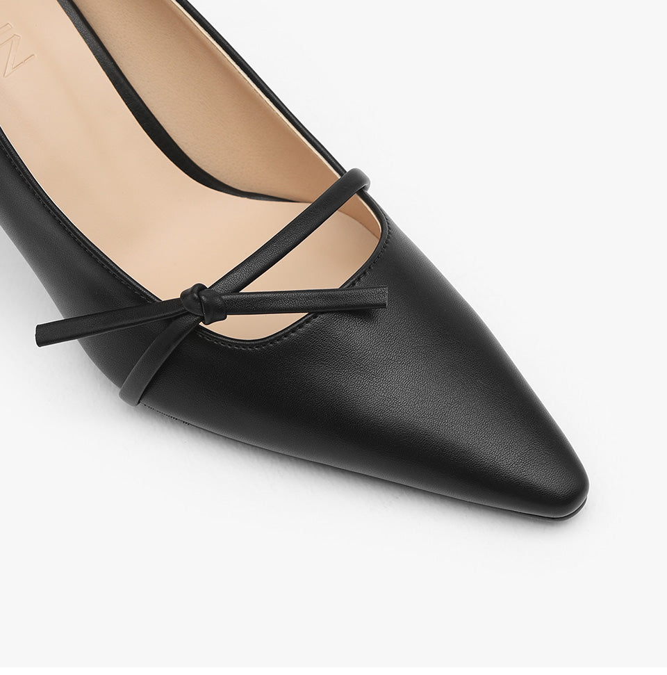 韓國 Sappun Celini Ribbon Pumps Hill【SA026】