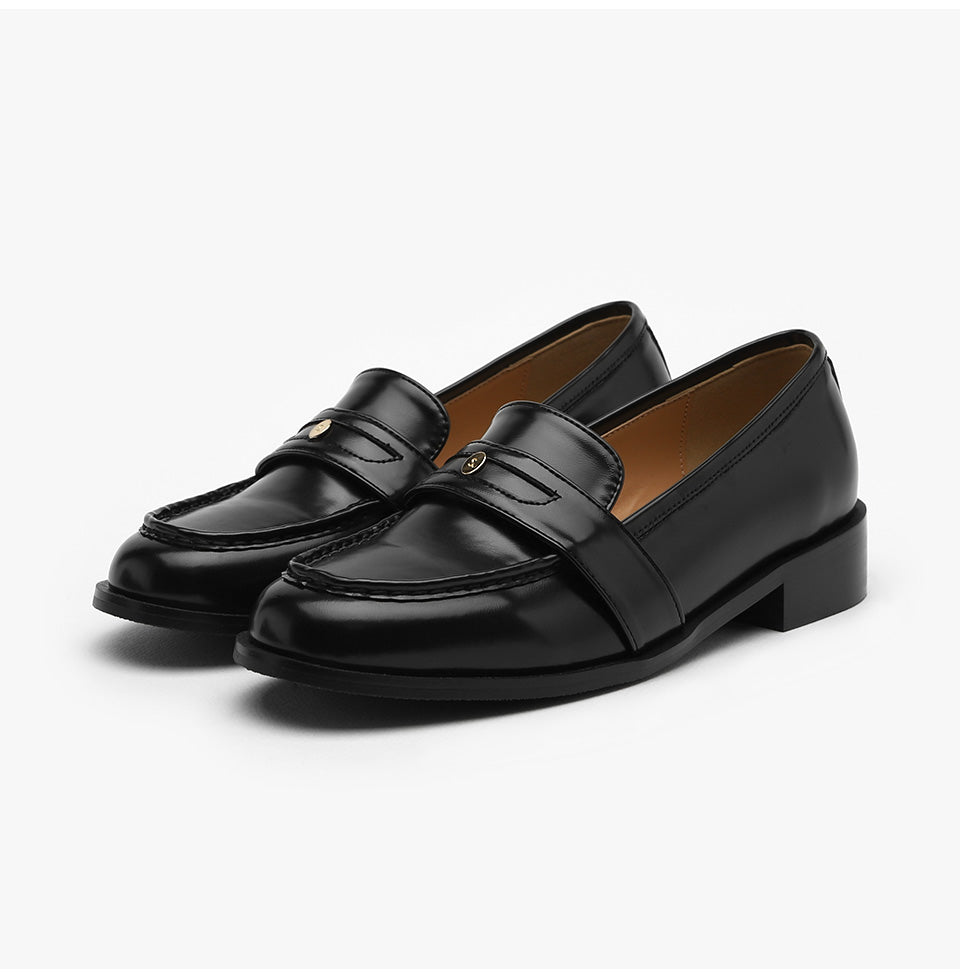 韓國 Sappun Levine round penny loafers (3cm)【SA065】